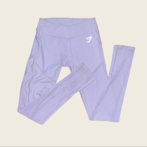 Gymshark Simply Mesh Leggings - Pastel Lilac - Picture 3 of 4